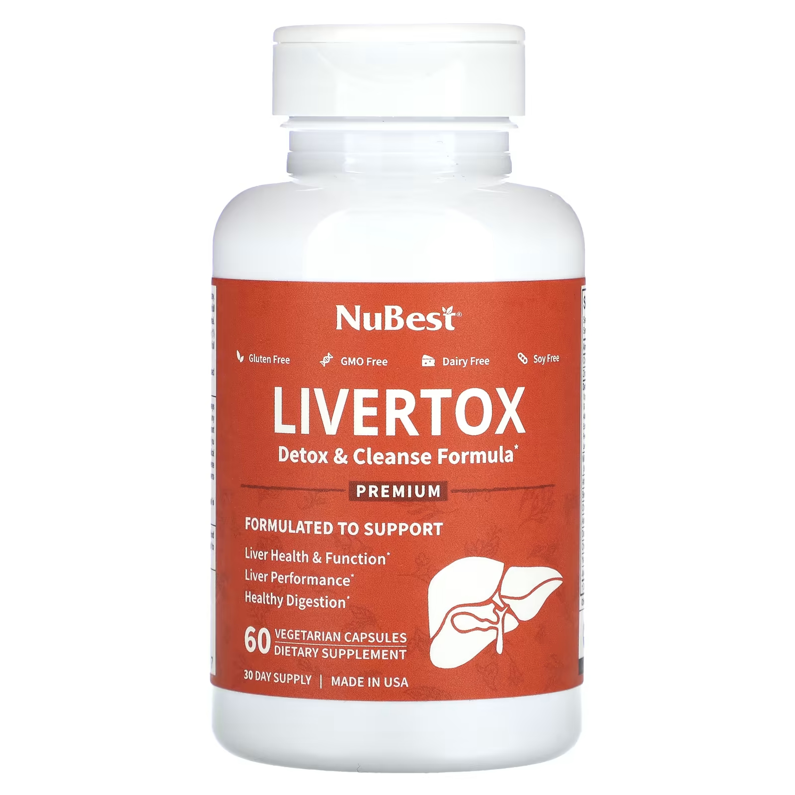 NuBest Ливертокс 60 вегетарианских капсул nubest blood sugar extra strength 60 вегетарианских капсул