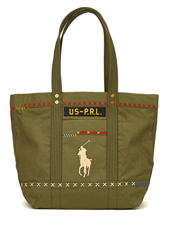

Женская сумка big pony среднего размера цвета хаки Polo Ralph Lauren
