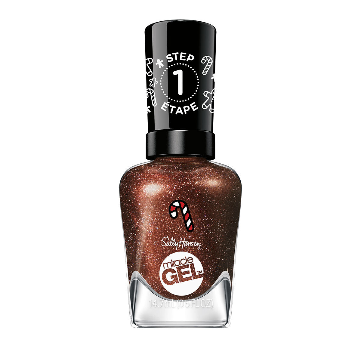 

Блестящий лак для ногтей с истинными частицами крошки мечты Sally Hansen Miracle Gel Holiday Collection, 14,7 мл