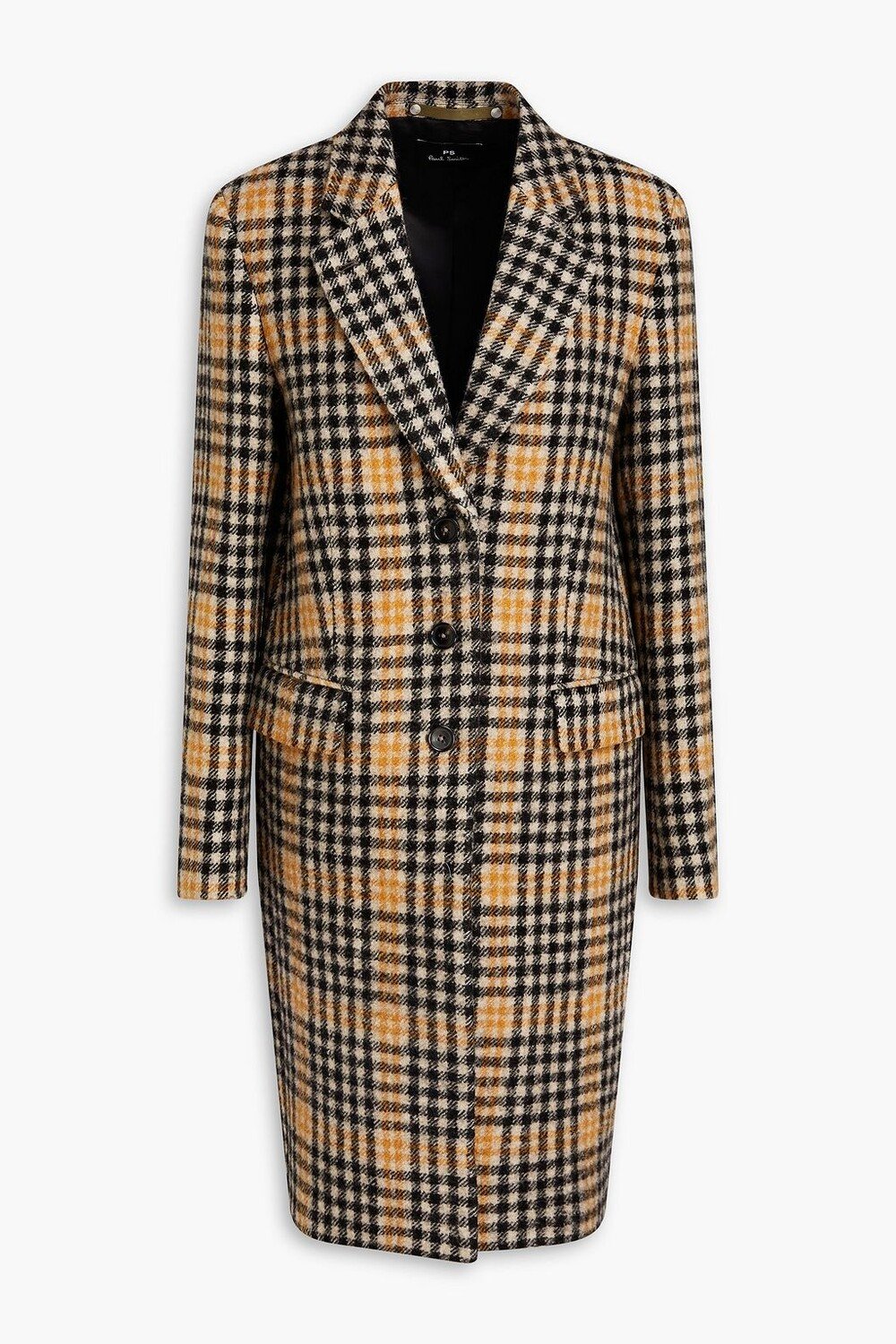 

Пальто в клетку из смесовой шерсти PAUL SMITH, бархатцы