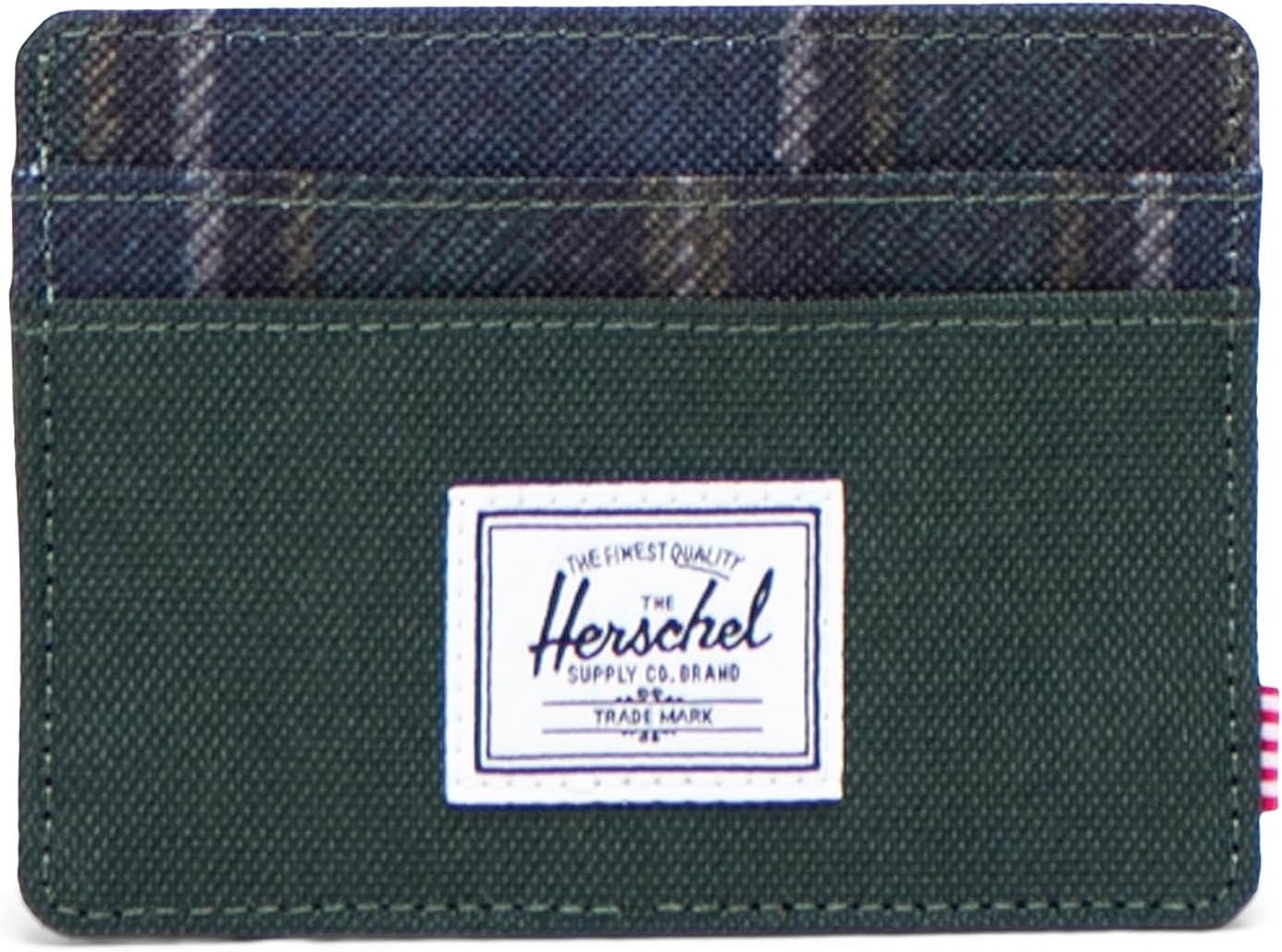 цена Кошелек Charlie Cardholder Herschel Supply Co., цвет Darkest Spruce Winter Plaid