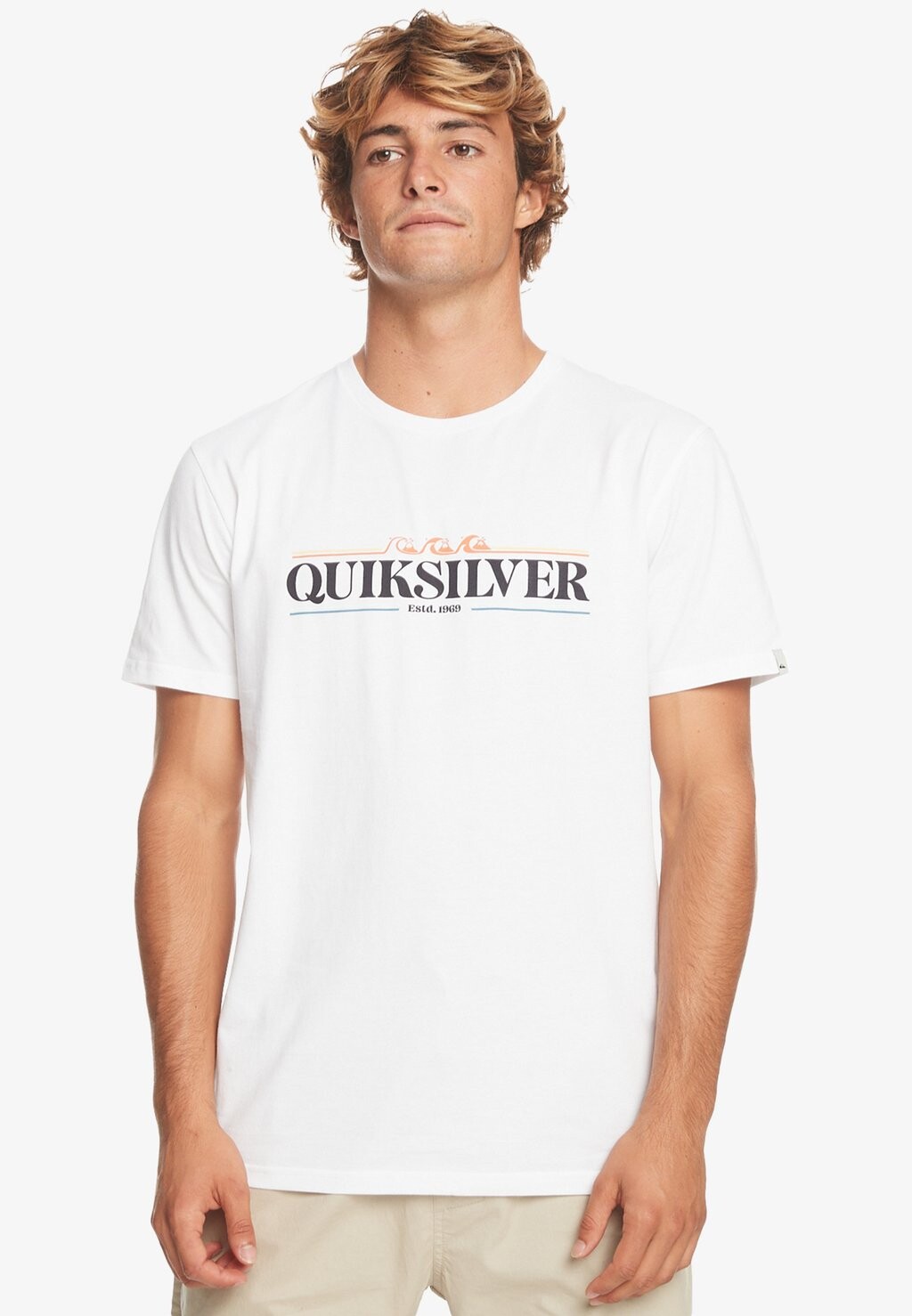 

Футболка с принтом Quiksilver, молочный, Коричневый