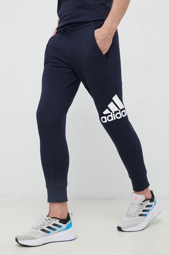 

Хлопковые спортивные штаны adidas, темно-синий