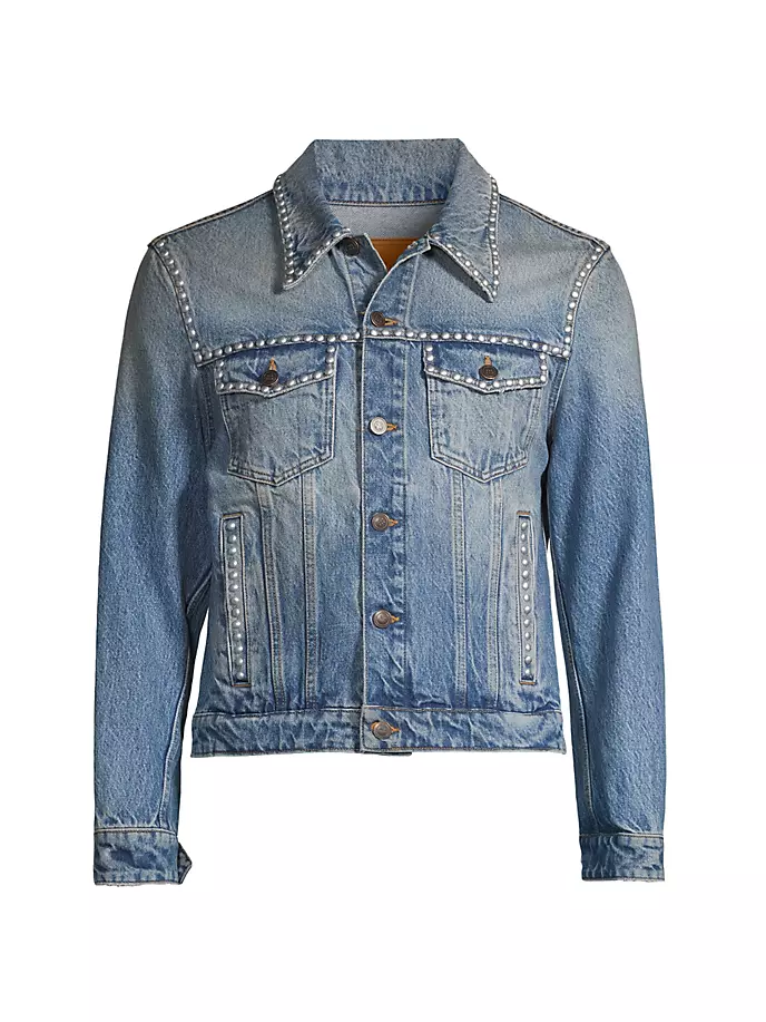 

Джинсовая куртка Trucker с люверсами Blk Dnm, цвет vintage blue studs