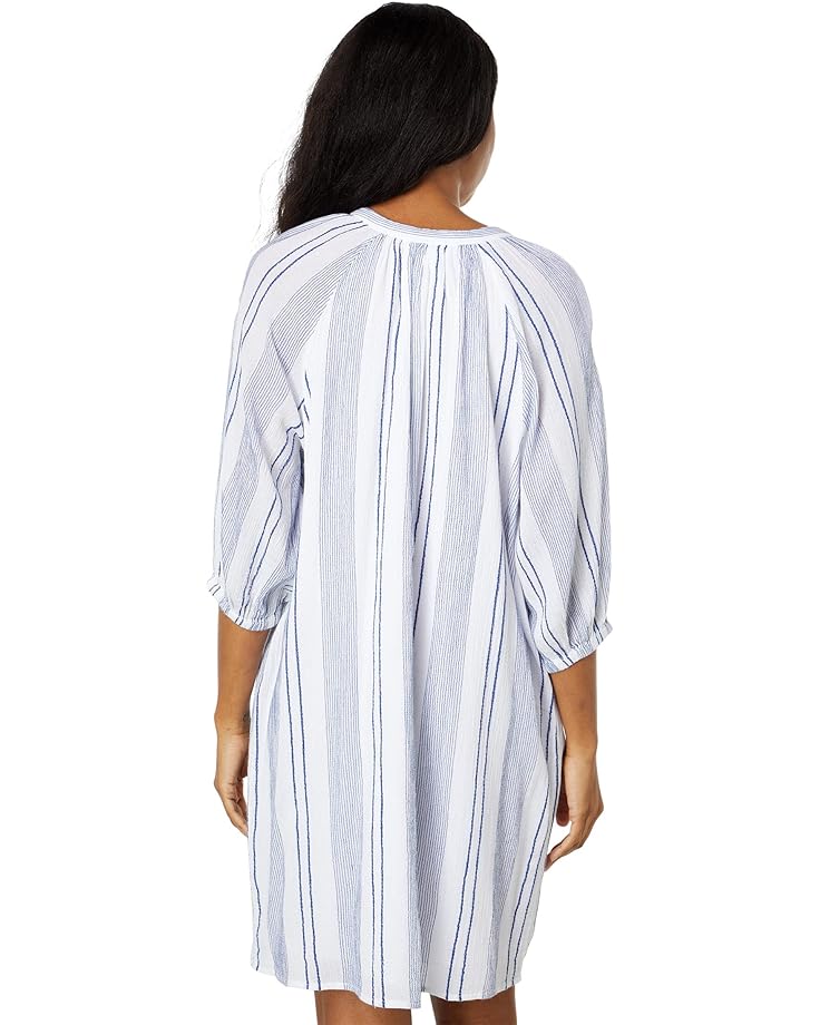 цена Платье SUNDRY Stripe Henley Dress, белый