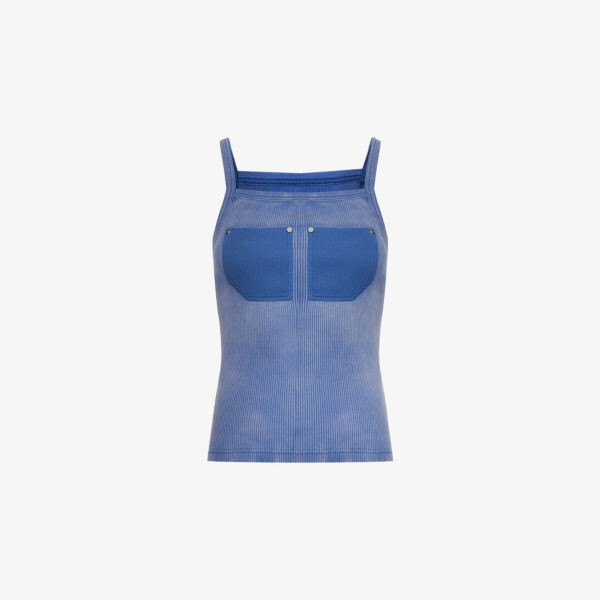 

Топ приталенного кроя Rivet из эластичного органического хлопка Dion Lee, синий