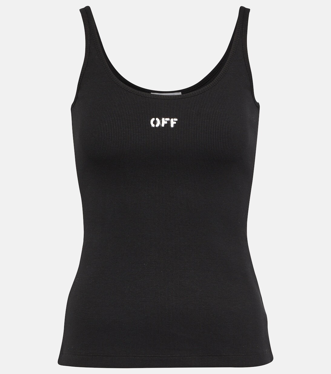 

Хлопковая майка с логотипом OFF-WHITE, черный
