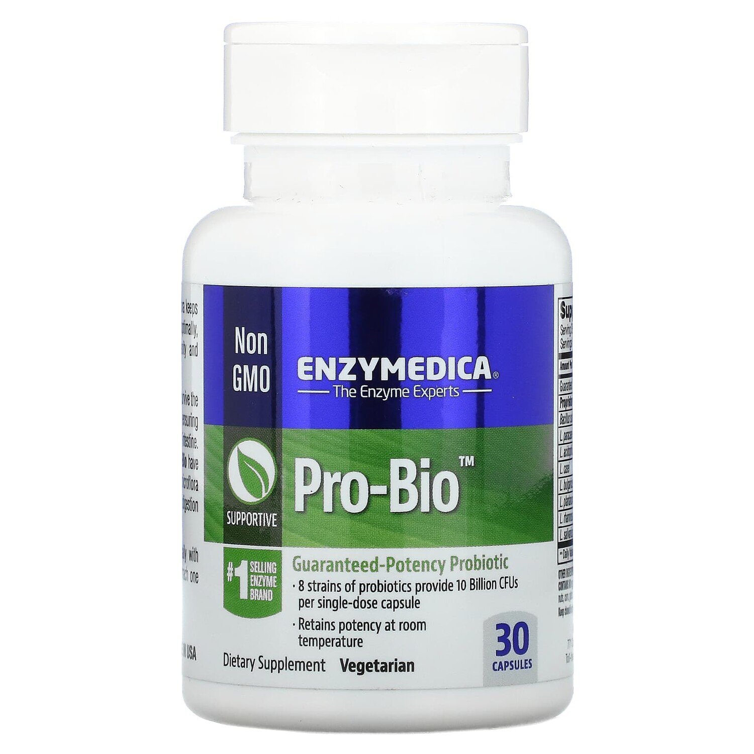 

Pro Bio, пробиотик с гарантированной эффективностью, 30 капсул, Enzymedica