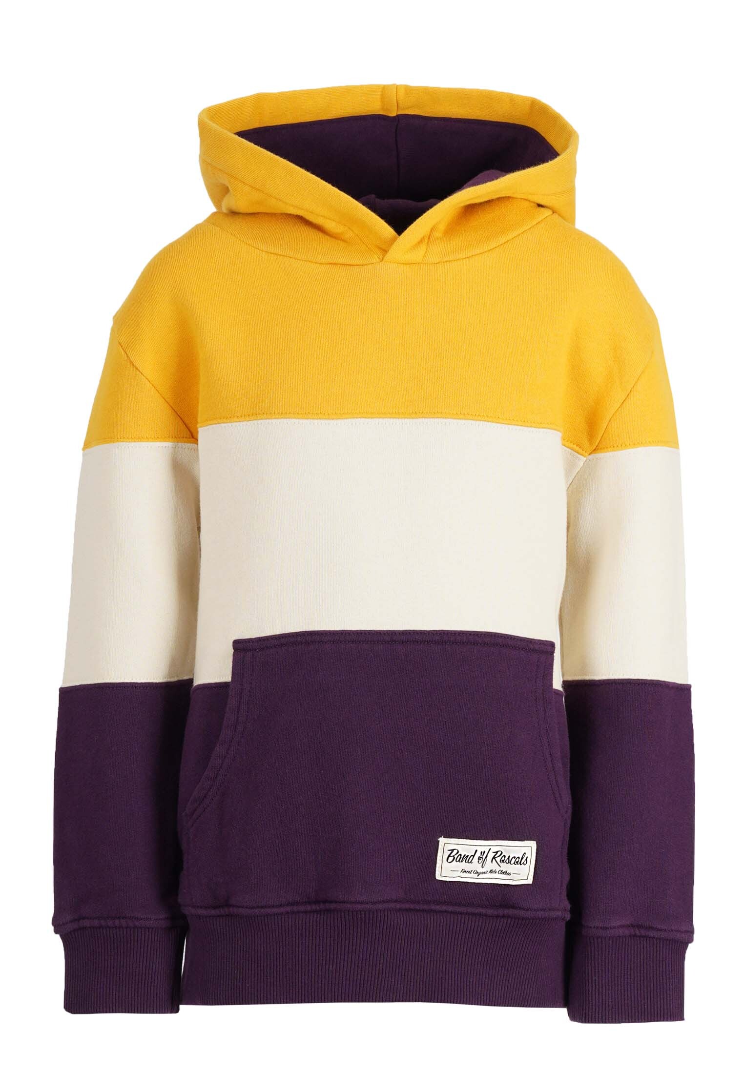 Пуловер Band of Rascals Kapuzen 3C Block, цвет mustard dark purple