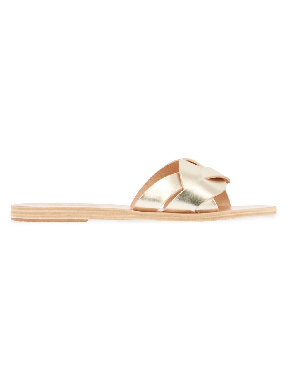 

Кожаные шлепанцы Arachne Ancient Greek Sandals, платиновый