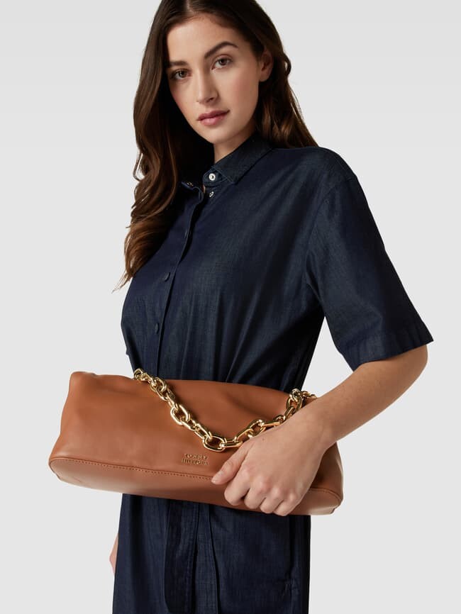 

Сумочка с ручкой металлик Tommy Hilfiger, коньячный цвет