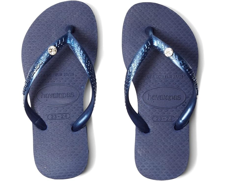 

Сандалии Havaianas Slim Crystal SW II Flip Flop Sandal, цвет Navy Blue