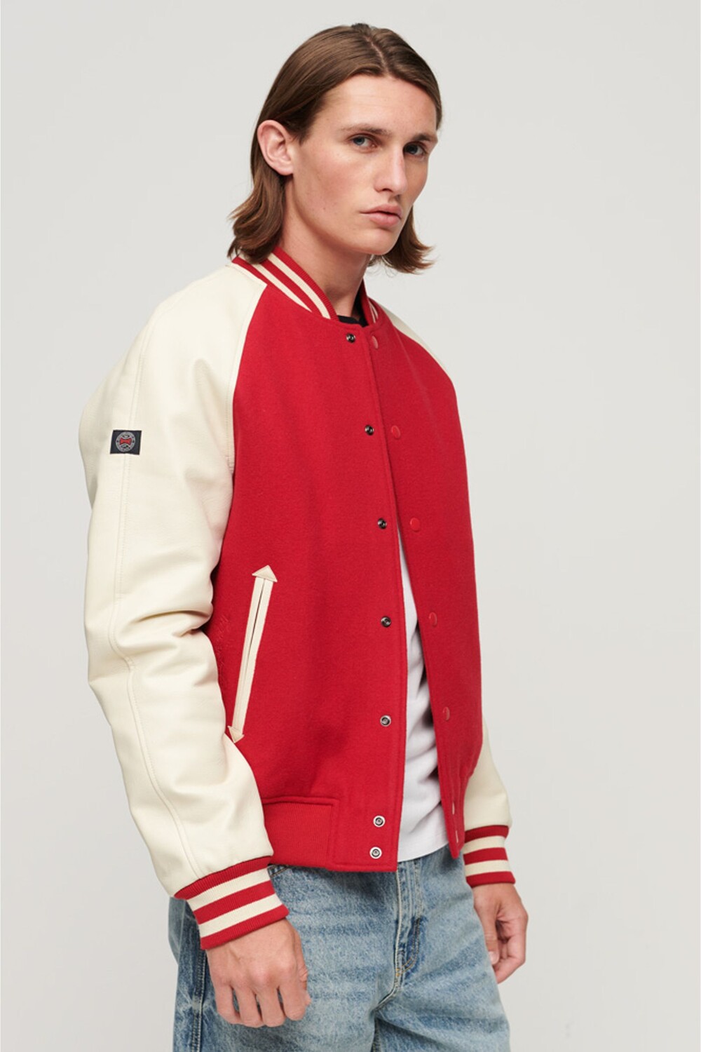 

Бомбер College Varsity Superdry, красный