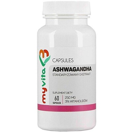 Ашваганда 250 мг для поддержки иммунитета, 60 капсул, Myvita myvita гарциния камбоджийская 250 мг 60 капсул 60% гка