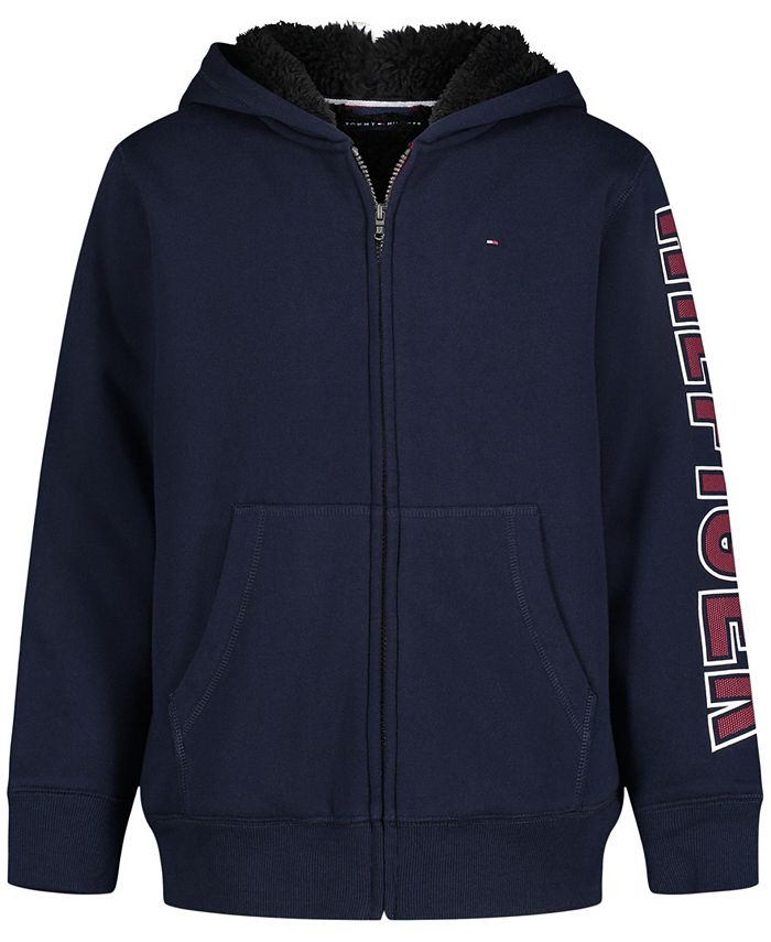 

Толстовка с капюшоном на подкладке Big Boys Hit Sherpa Tommy Hilfiger, синий