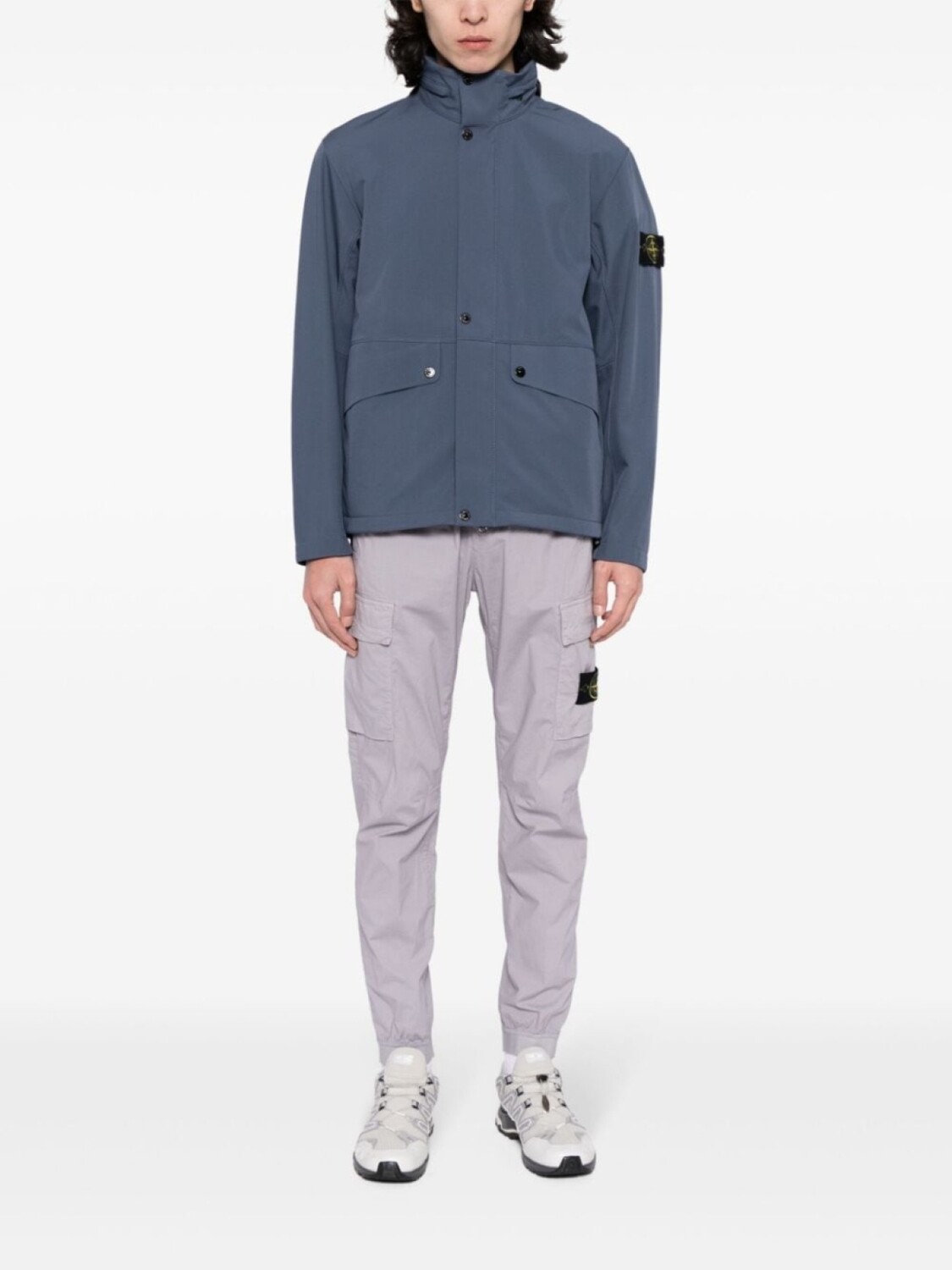 

Stone Island куртка с потайным капюшоном, синий