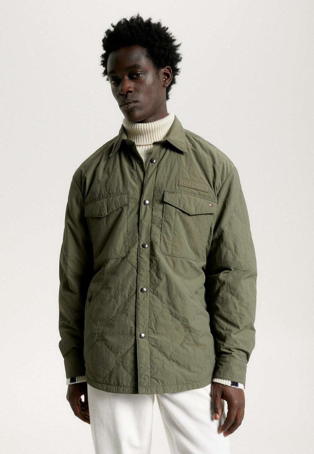 

Куртка межсезонная QUILTED LOGO ARCHIVE FIT Tommy Hilfiger, армейский зеленый