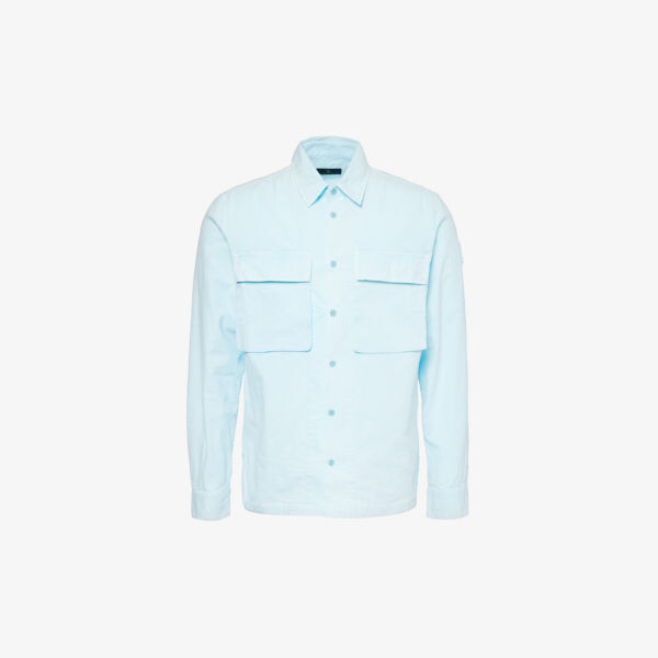 

Рубашка обычного кроя mineral caster из хлопка стрейч Belstaff, синий