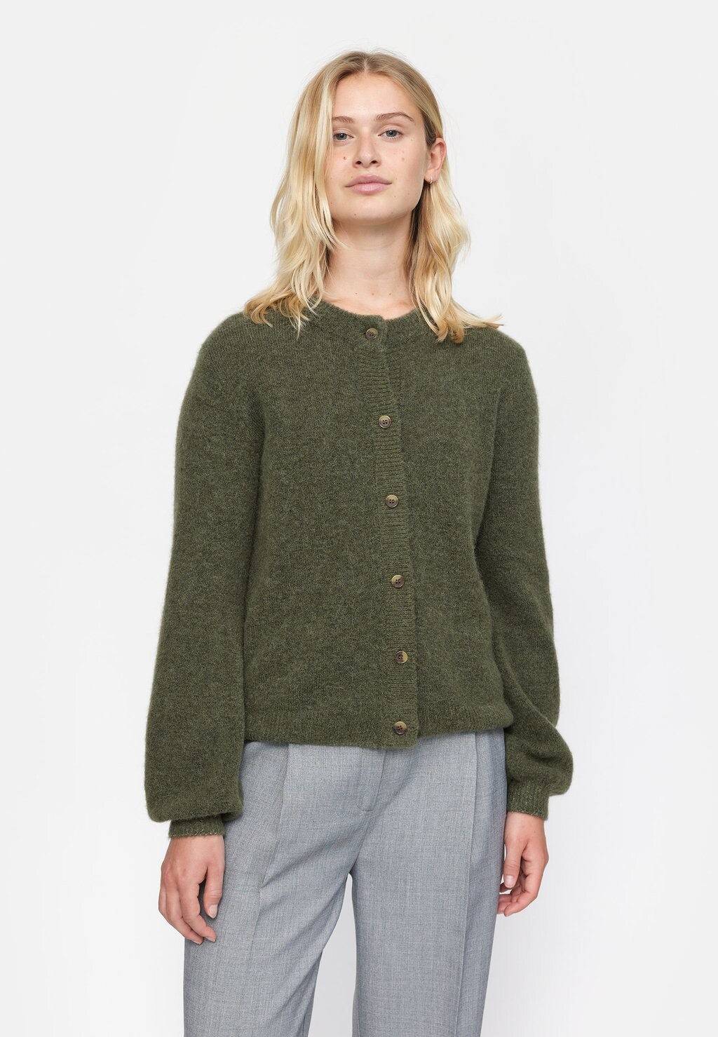 

Кардиган Soft Rebels SRALLISON O NECK, цвет burnt olive