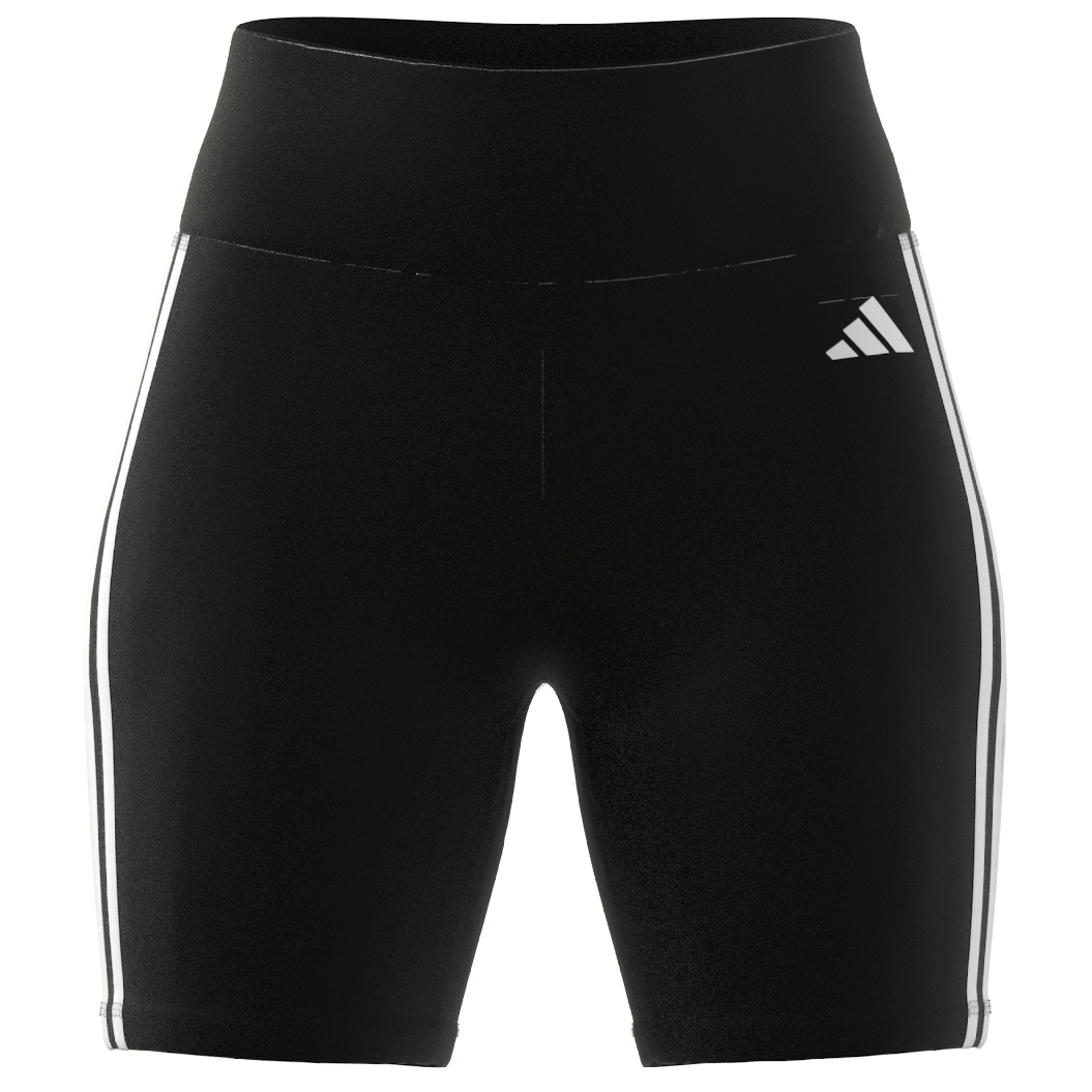 Колготки для бега Adidas Women's TE 3 Stripes Short, черный футболка adidas aeroready 3 stripes размер xxs int белый бежевый
