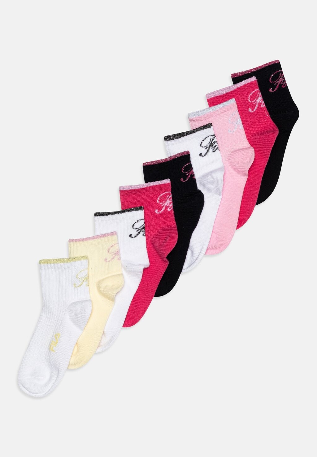 

Носки QUARTER 9 PACK Fila, цвет barbie/pink