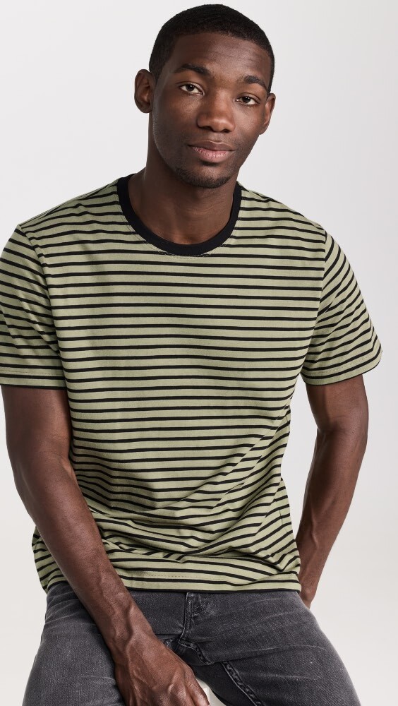 

Футболка FRAME Frame Stripe, хаки