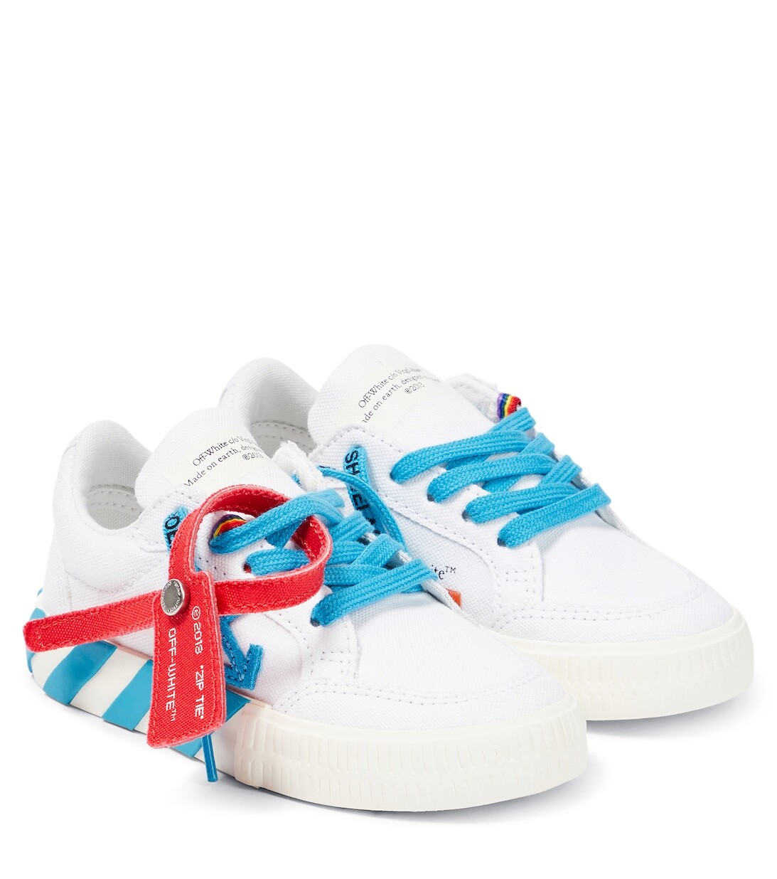 

Парусиновые кроссовки с логотипом Off-White, белый