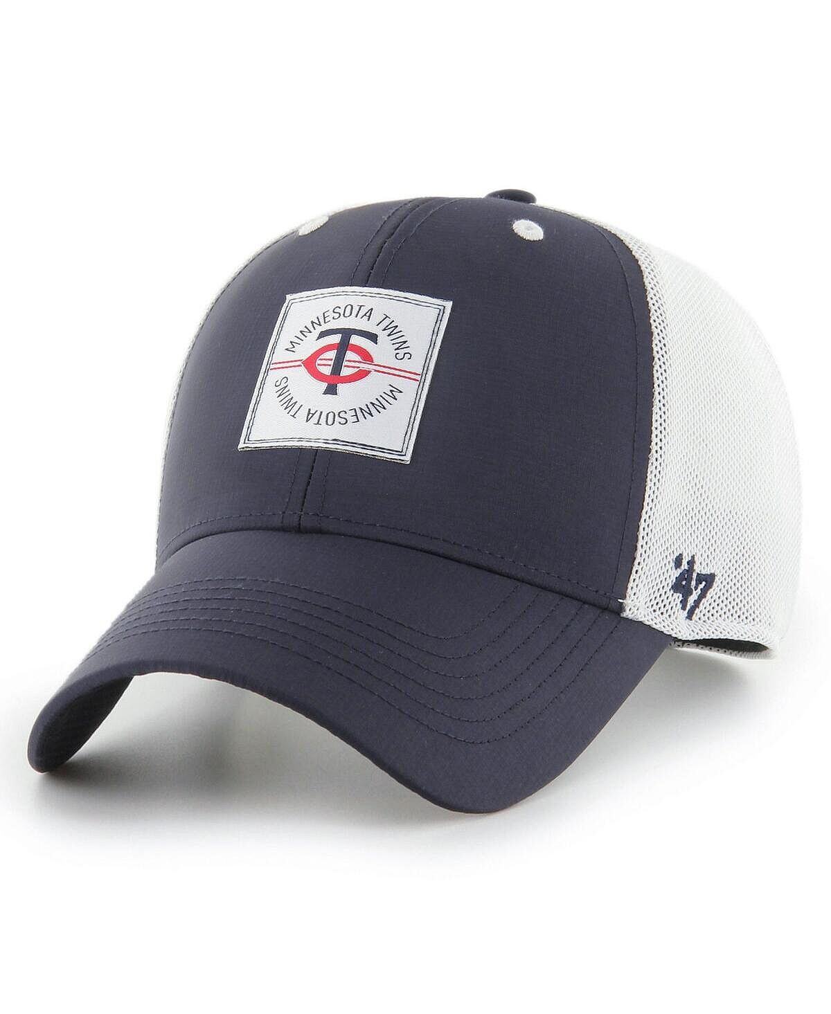

Мужская темно-синяя регулируемая кепка Minnesota Twins Disburse MVP Trucker '47 Brand