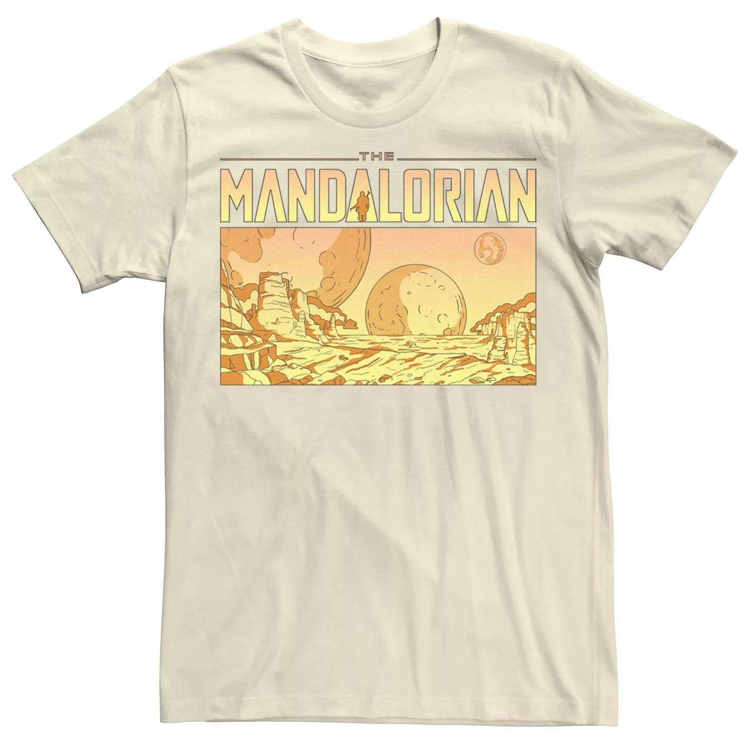 Мужская футболка с рисунком The Mandalorian Two Moons Star Wars