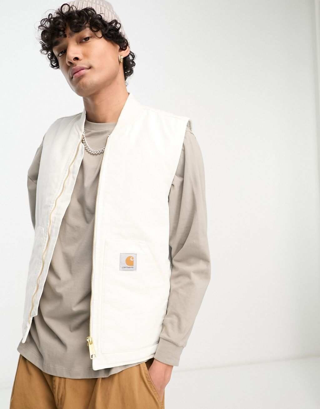 

Кремовый классический жилет Carhartt WIP, Бежевый