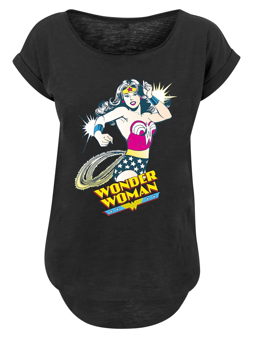 Рубашка F4Nt4Stic DC Comics Wonder Woman Lasso, черный