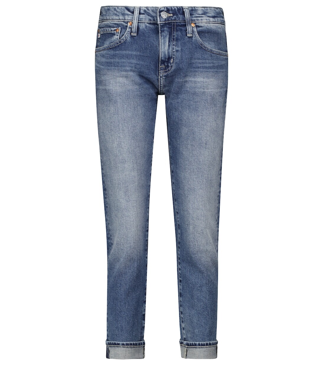 

Джинсы Ex Boyfriend из эластичного хлопка Ag Jeans, синий