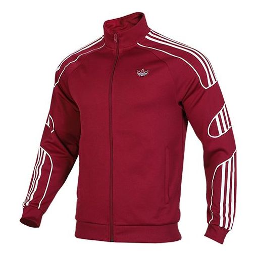 Куртка adidas originals Stand Collar Casual Sports Jacket Red, красный