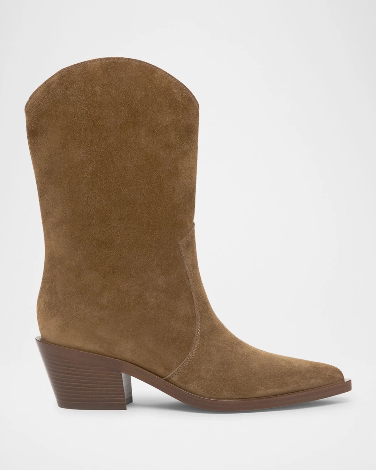 

Замшевые короткие ботинки в стиле вестерн Gianvito Rossi, цвет Camel
