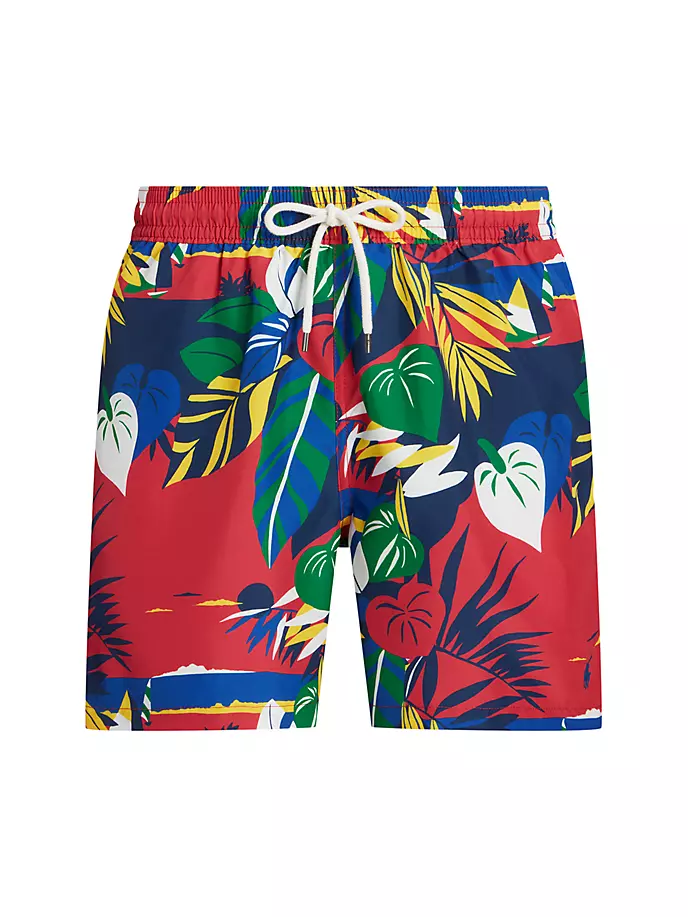 scarlet seascape Тропические плавки Traveler из ткани Polo Ralph Lauren x Hoffman Polo Ralph Lauren, цвет tropical seascape