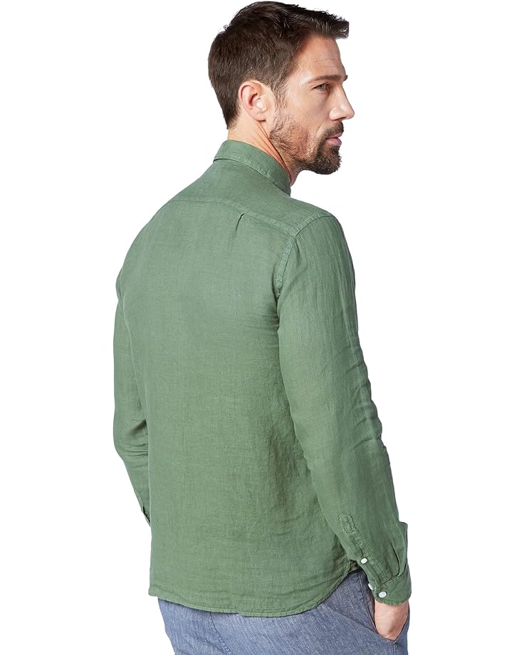 Рубашка SERGE BLANCO Long Sleeve Linen Shirt, оливковый