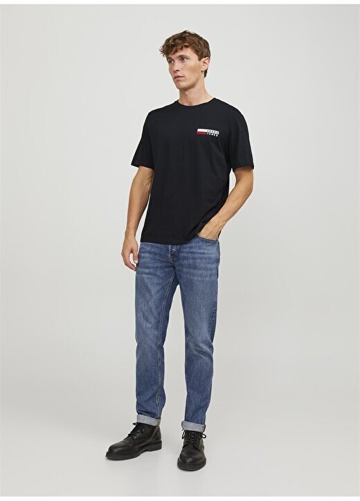 

Черная мужская футболка с круглым воротником JJECORP LOGO TEE PLAY SS O-NECK NOO Jack & Jones, черный