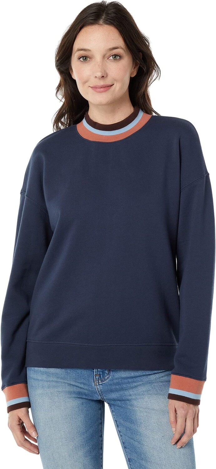

Толстовка Madewell (Re)sourced Cotton Studio Ringer Mockneck Sweatshirt, цвет Dark Baltic