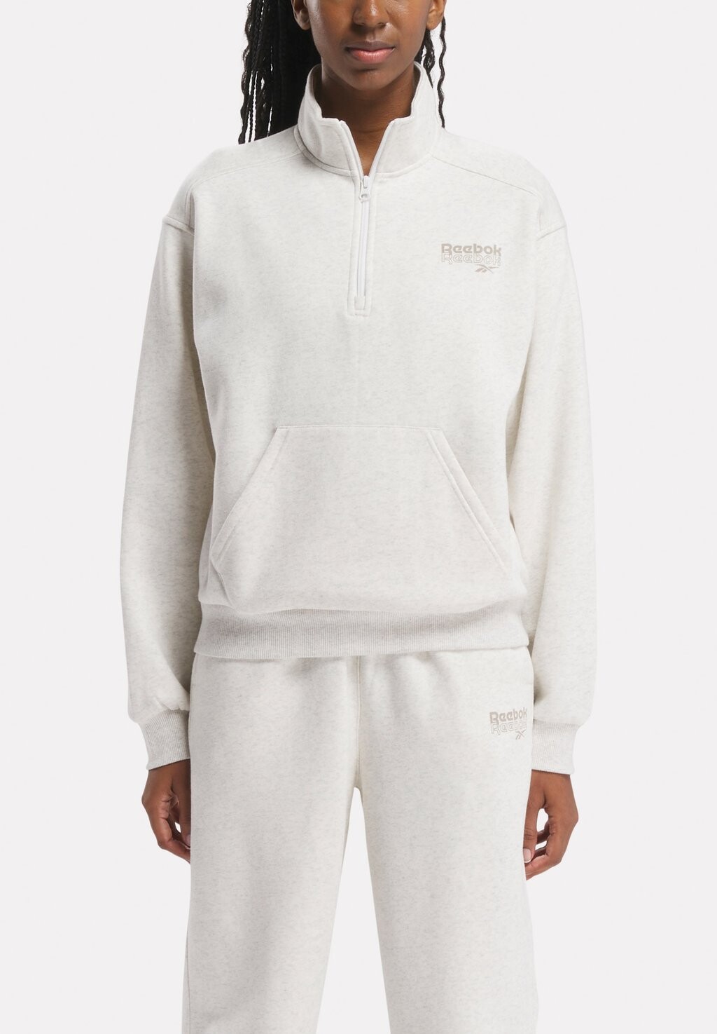 

Толстовка с капюшоном IDENTITY QUARTER-ZIP Reebok, белый деним