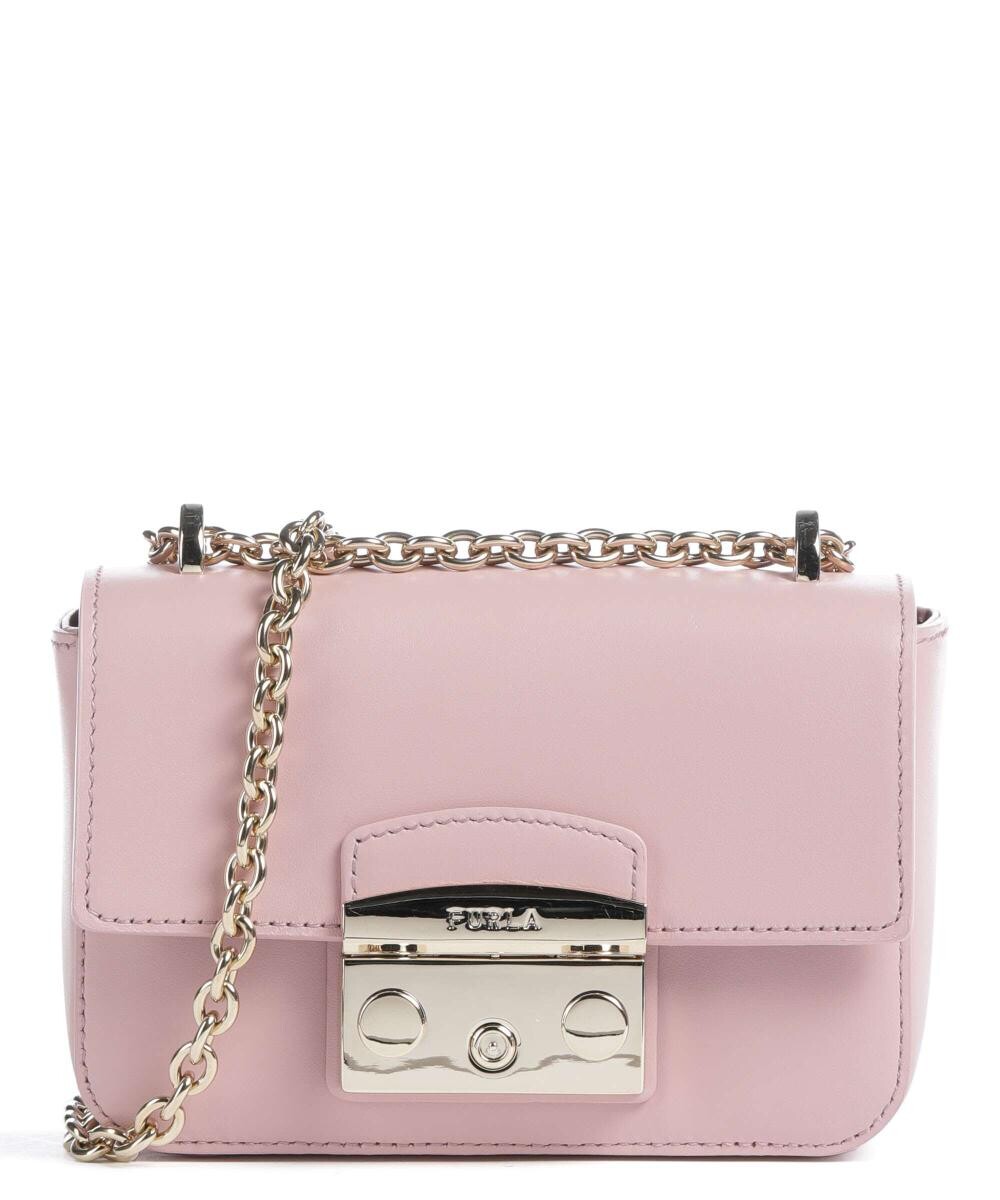 

Сумка через плечо Metropolis Mini из мелкозернистой кожи Furla, розовый