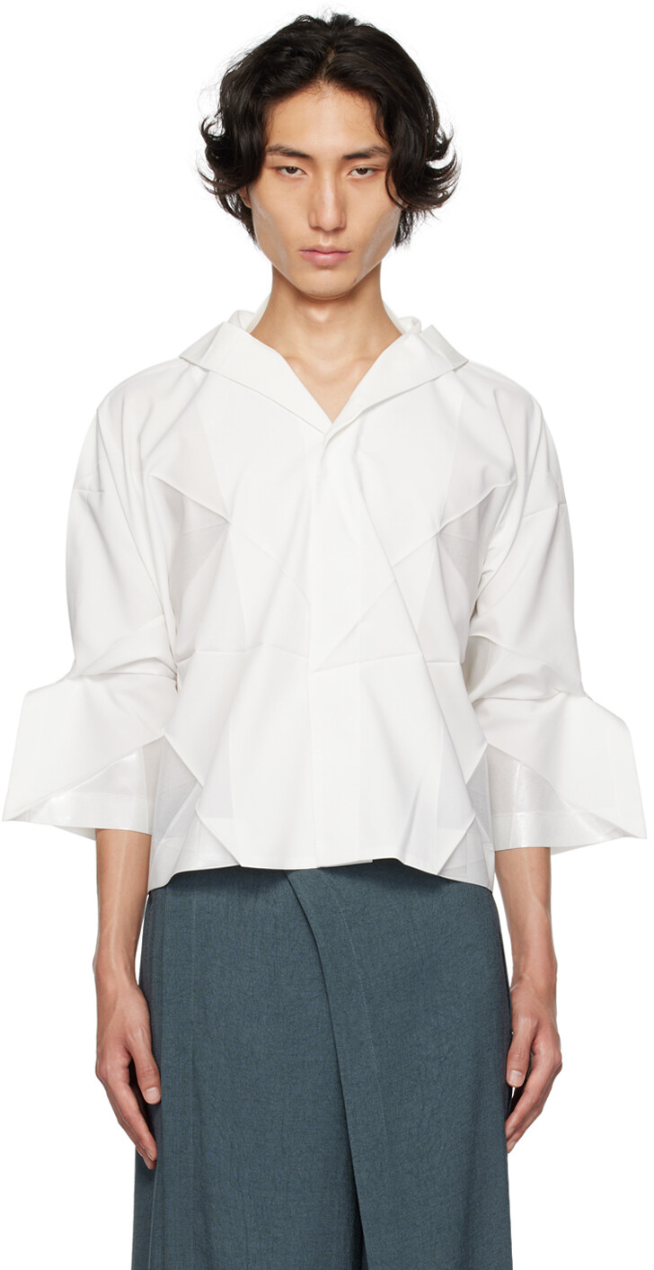 

Белая стандартная рубашка 132 5. ISSEY MIYAKE