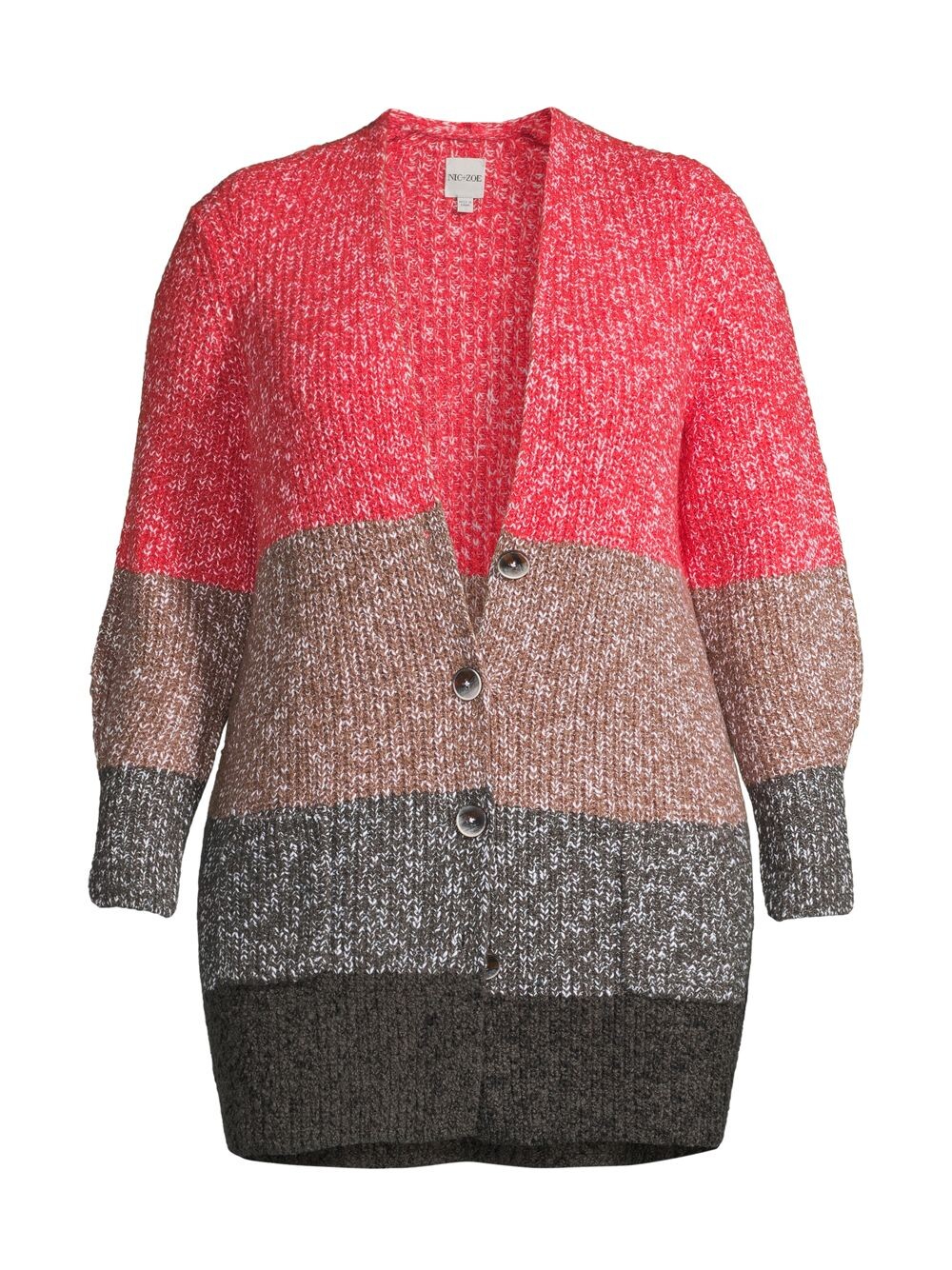

Теплый кардиган Ember NIC+ZOE, Plus Size, красный
