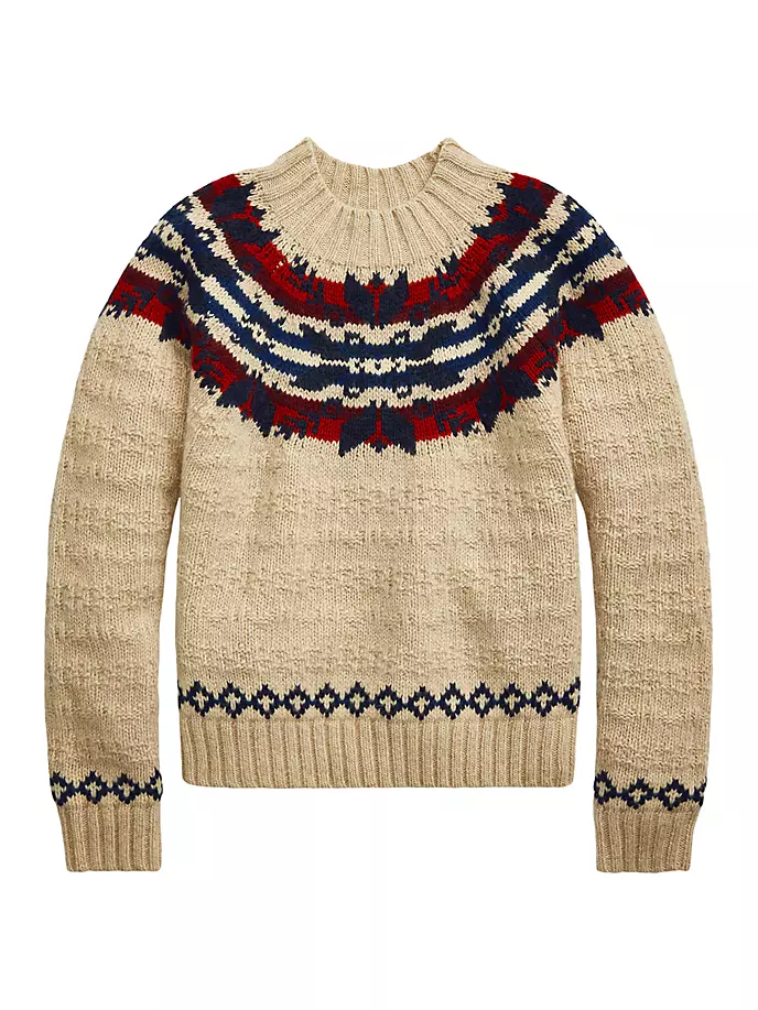 

Свитер из шерсти и хлопка в стиле Fair Isle Polo Ralph Lauren, мультиколор