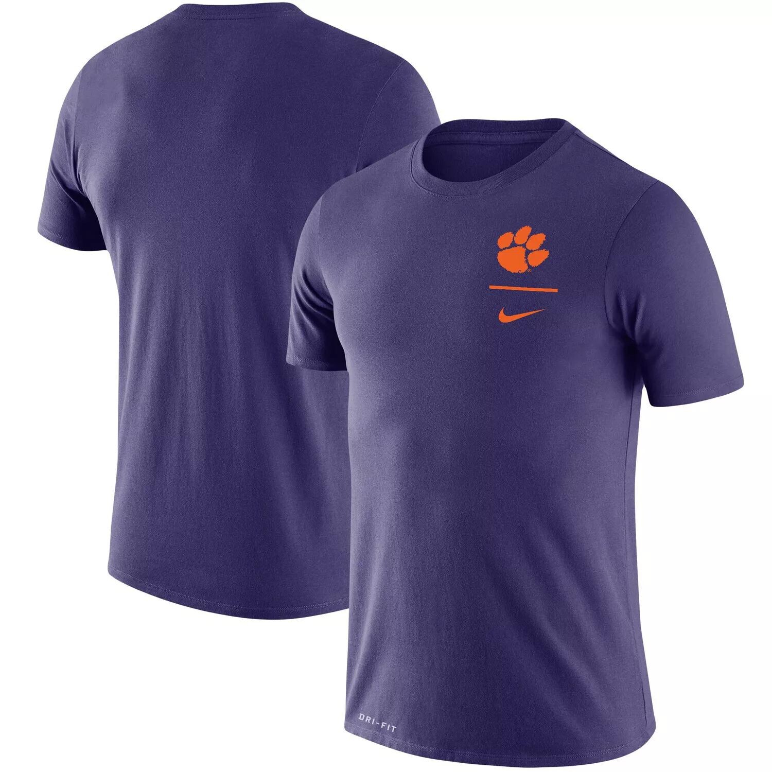 

Мужская фиолетовая футболка Clemson Tigers Logo Stack Legend Performance Nike