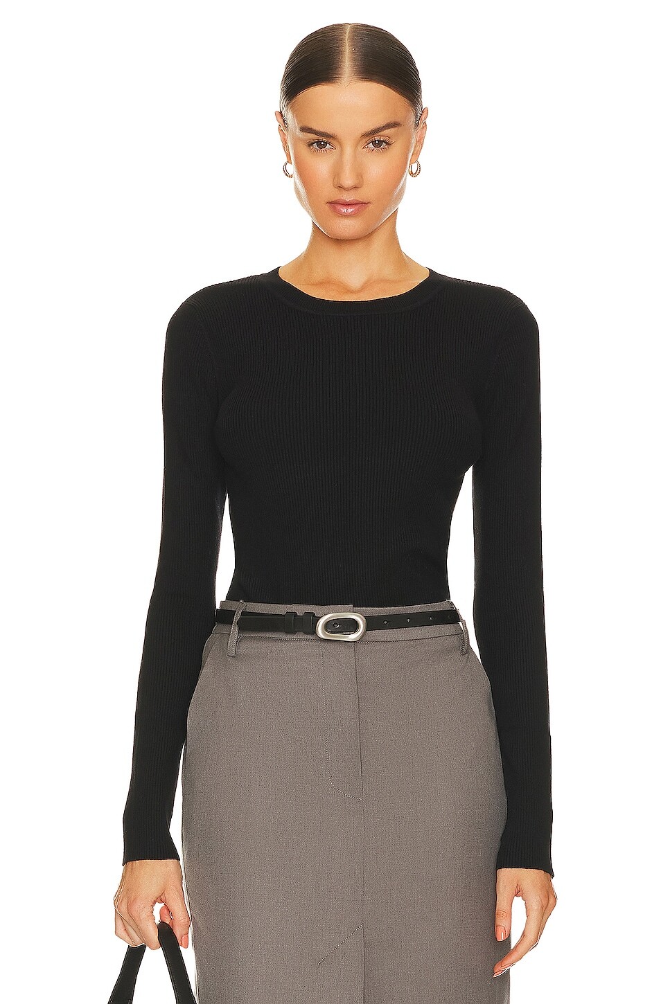 

Пуловер 525 Frankie Rib Crew Neck, черный