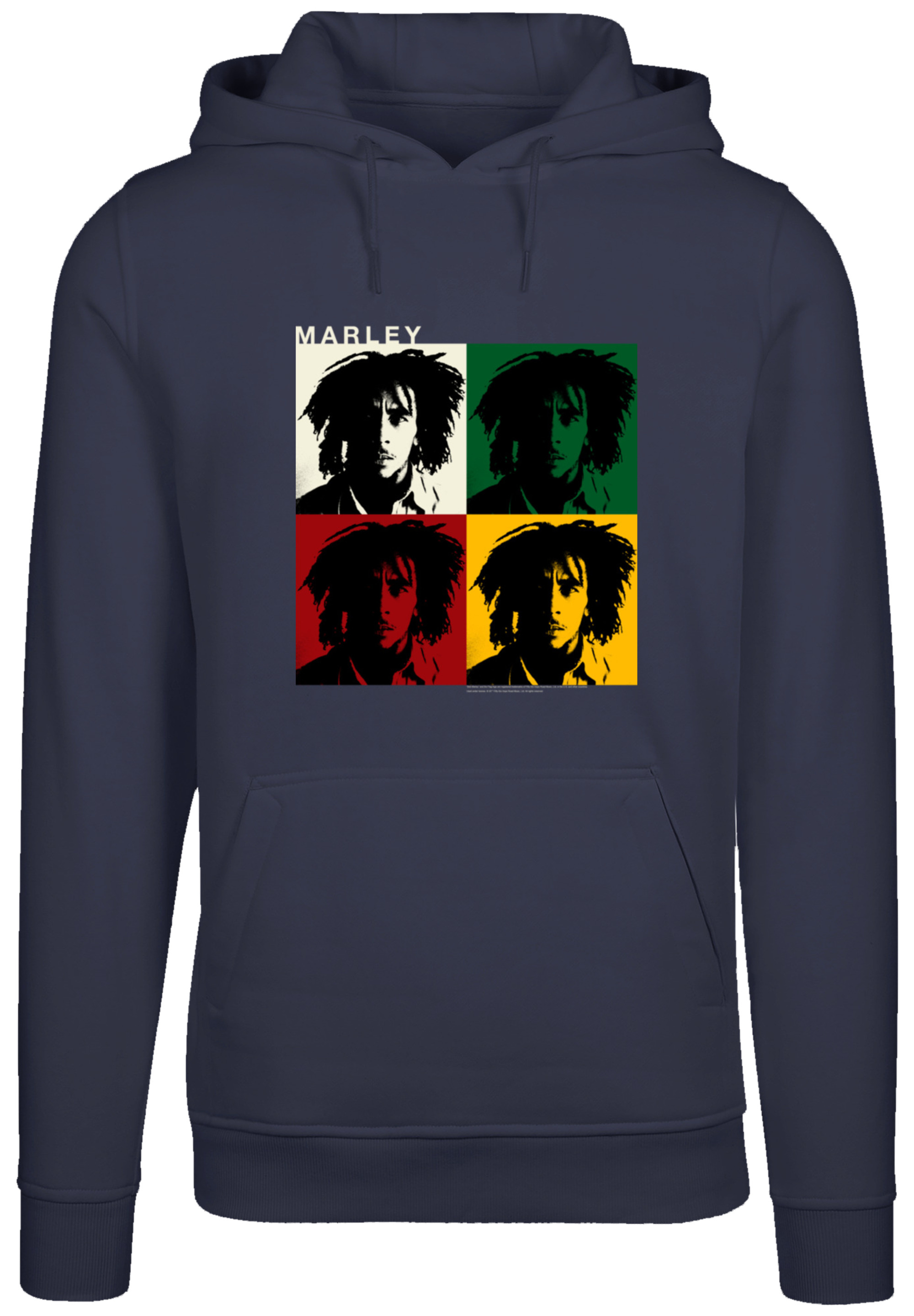 

Пуловер F4NT4STIC Hoodie Bob Marley Reggae Music Colour Blocks, темно синий