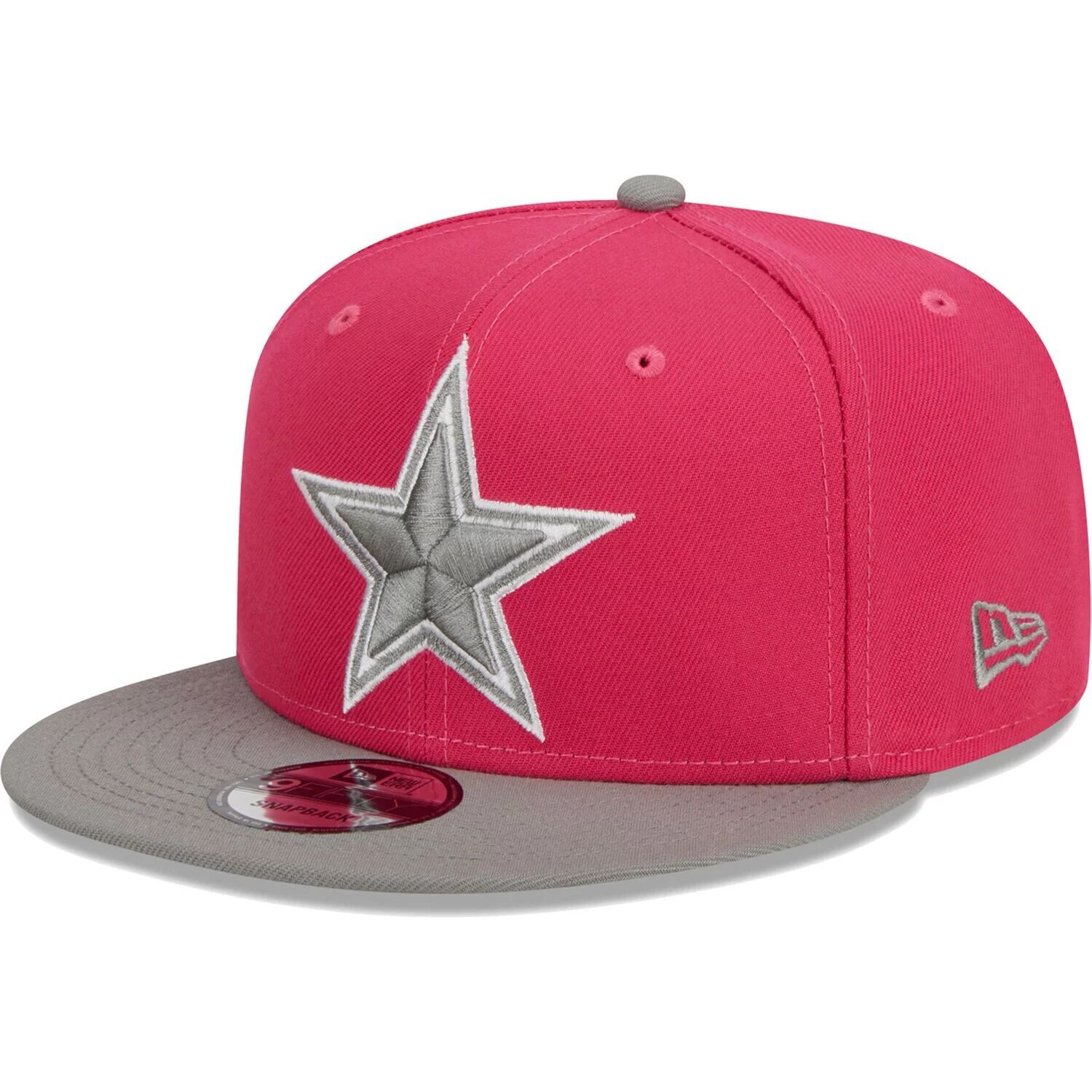 

Мужская кепка New Era розового/серого цвета Dallas Cowboys, двухцветная цветовая гамма 9FIFTY Snapback