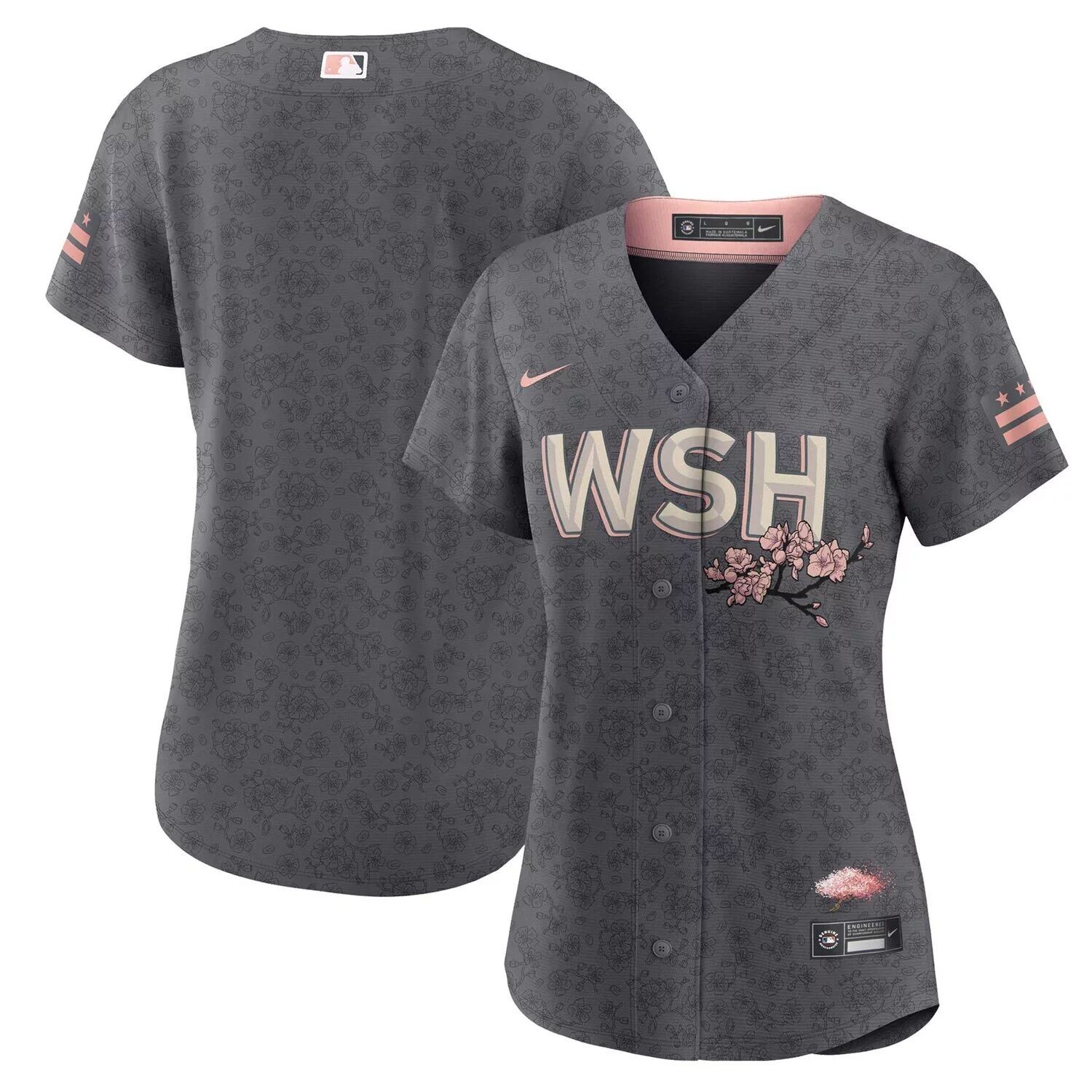 

Женская серая майка Nike Washington Nationals City Connect Replica Team Nike, Серый