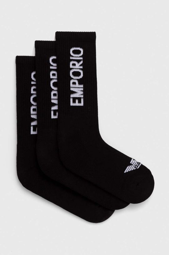 3 упаковки носков Emporio Armani Underwear, черный