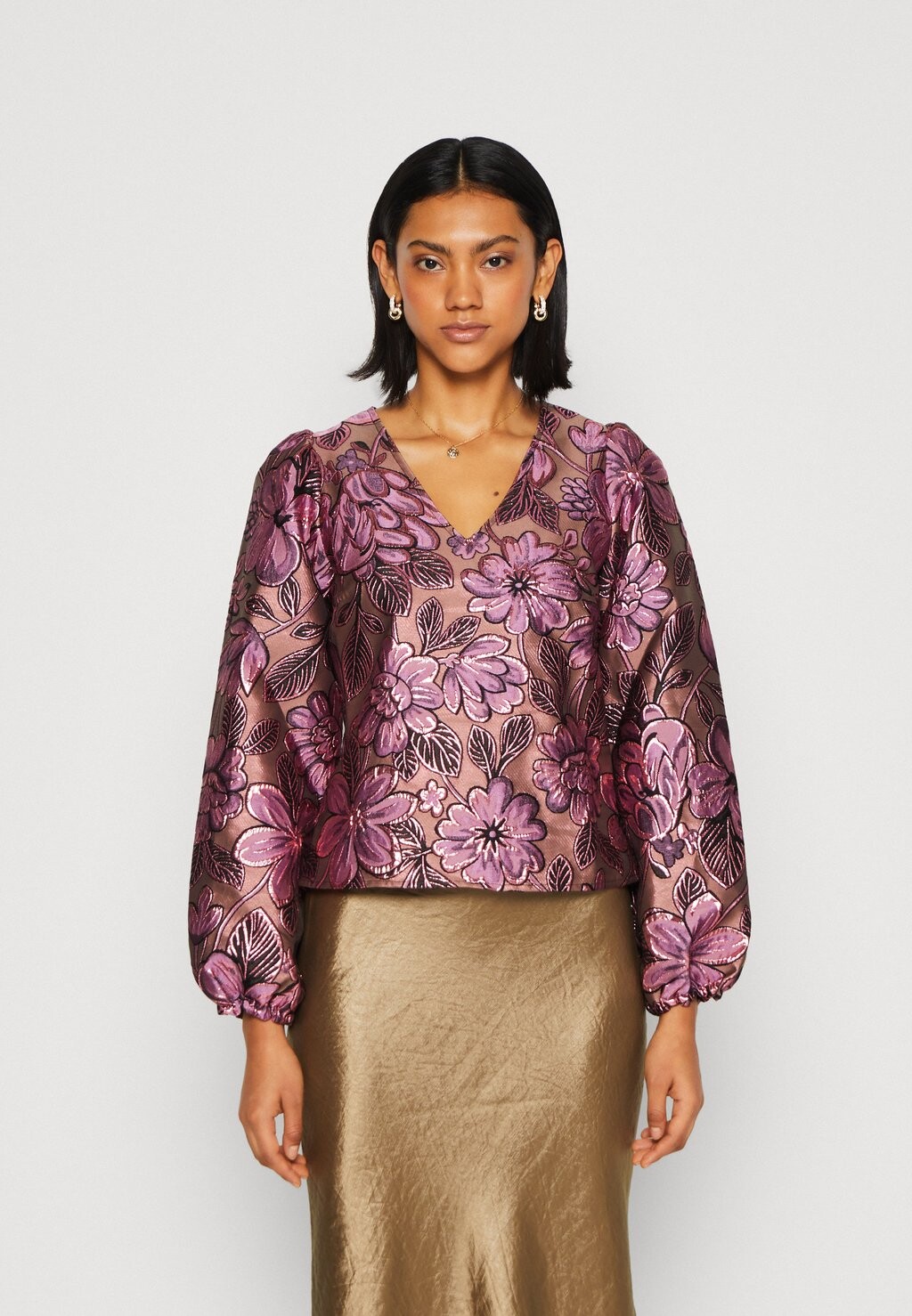 

Блузка Selected Femme СЛФПАУЛА, цвет pink lavender